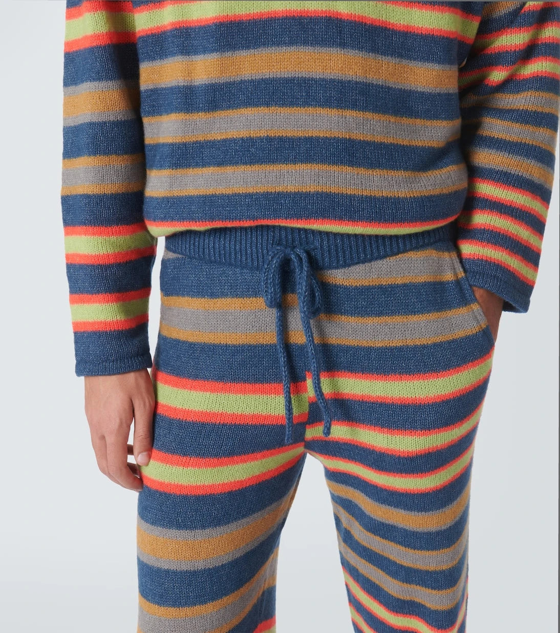 The Elder Statesman - Leo striped cashmere and cotton pants
