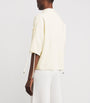 Max Mara White Virgin Wool Funnel-Neck Sweater