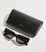 Max Mara Black Acetate Oval CLIP1 Sunglasses