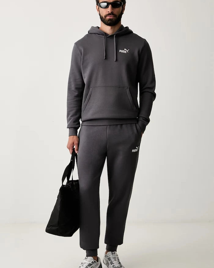 Puma kapüşonlu erkek pamuklu Essentials sweatshirt
