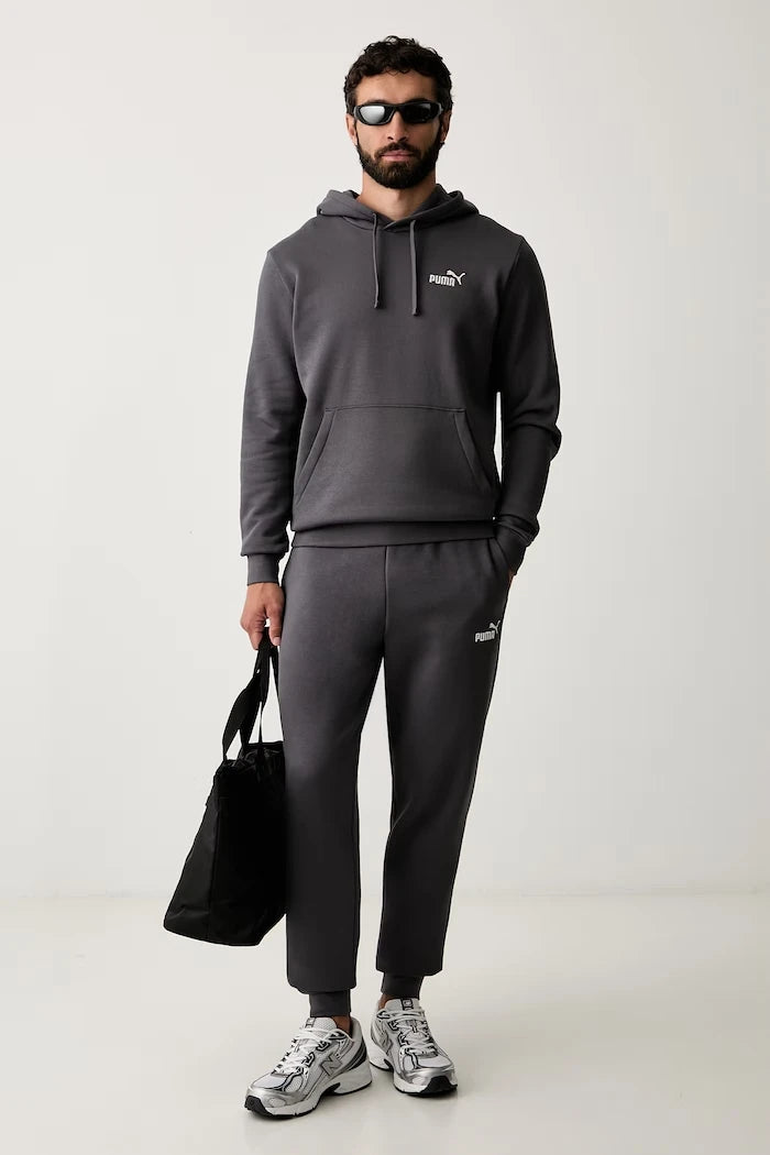 Puma kapüşonlu erkek pamuklu Essentials sweatshirt