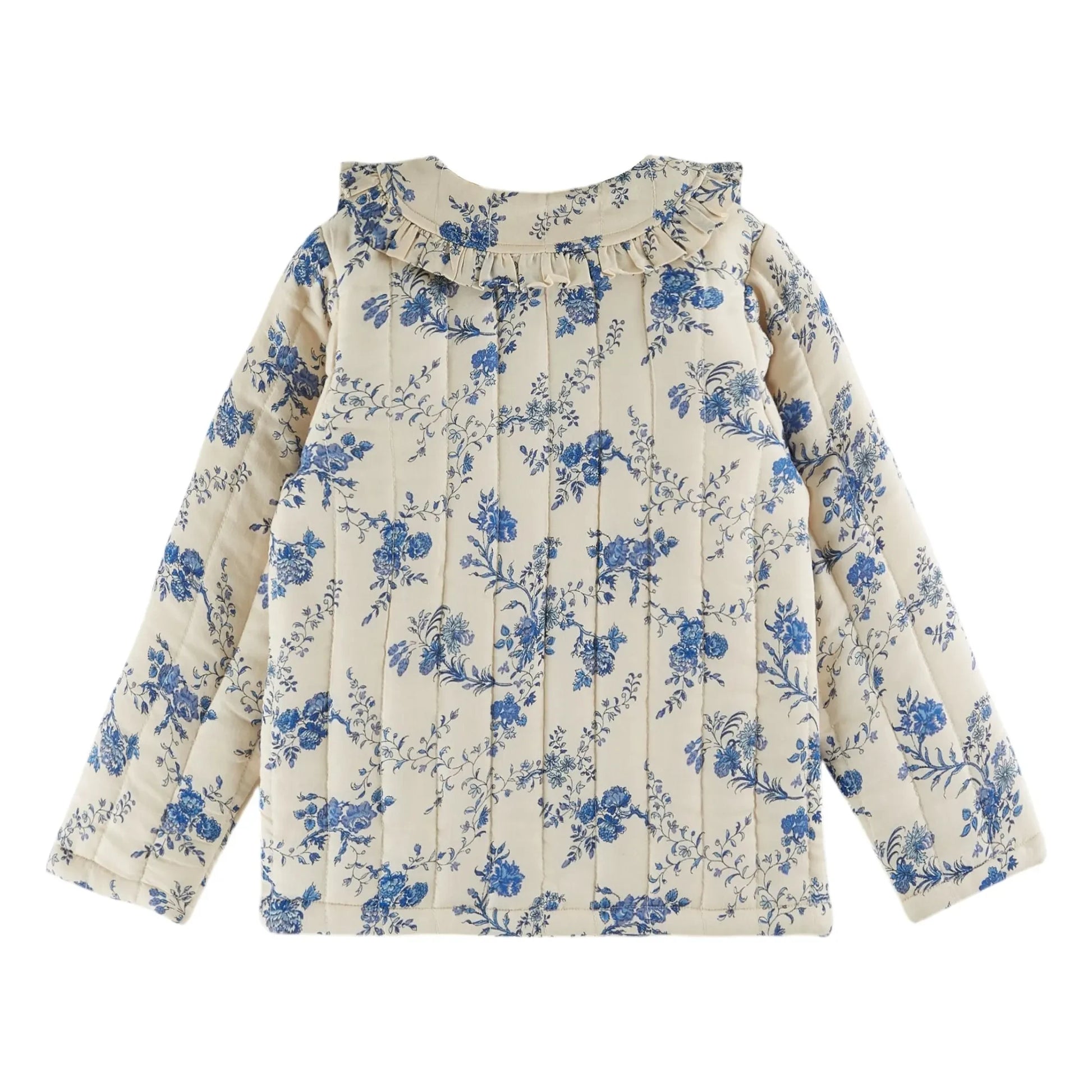 Emile et Ida - Floral Quilted Jacket | Ecru