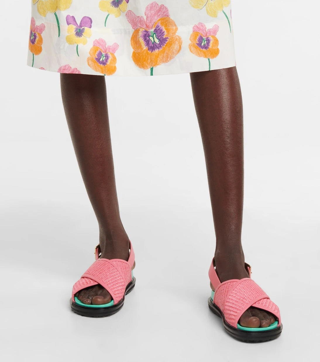 Marni - Fussbett raffia sandals