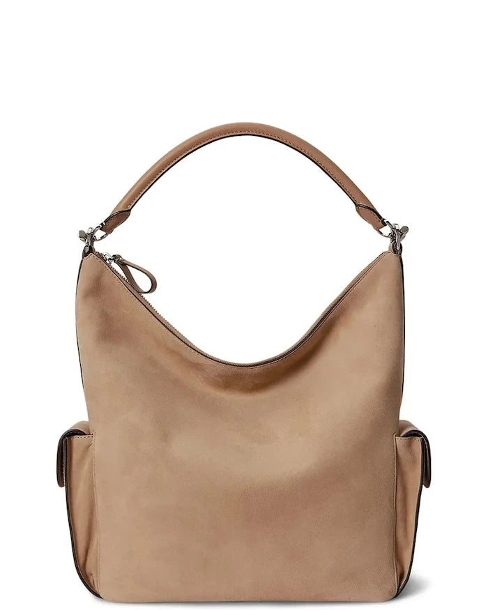 Lauren Ralph Lauren süet kadın tote çanta