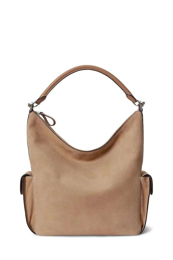 Lauren Ralph Lauren süet kadın tote çanta