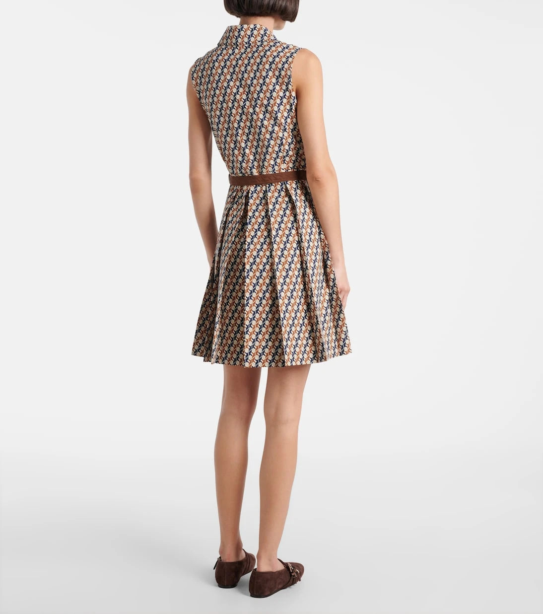 Tory Burch - Pleated printed tennis dress