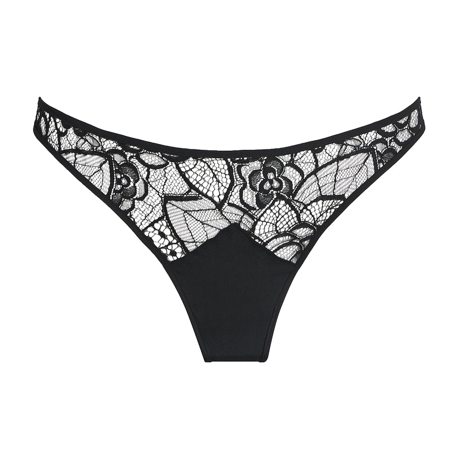 Lace Coquette Thong BLACK