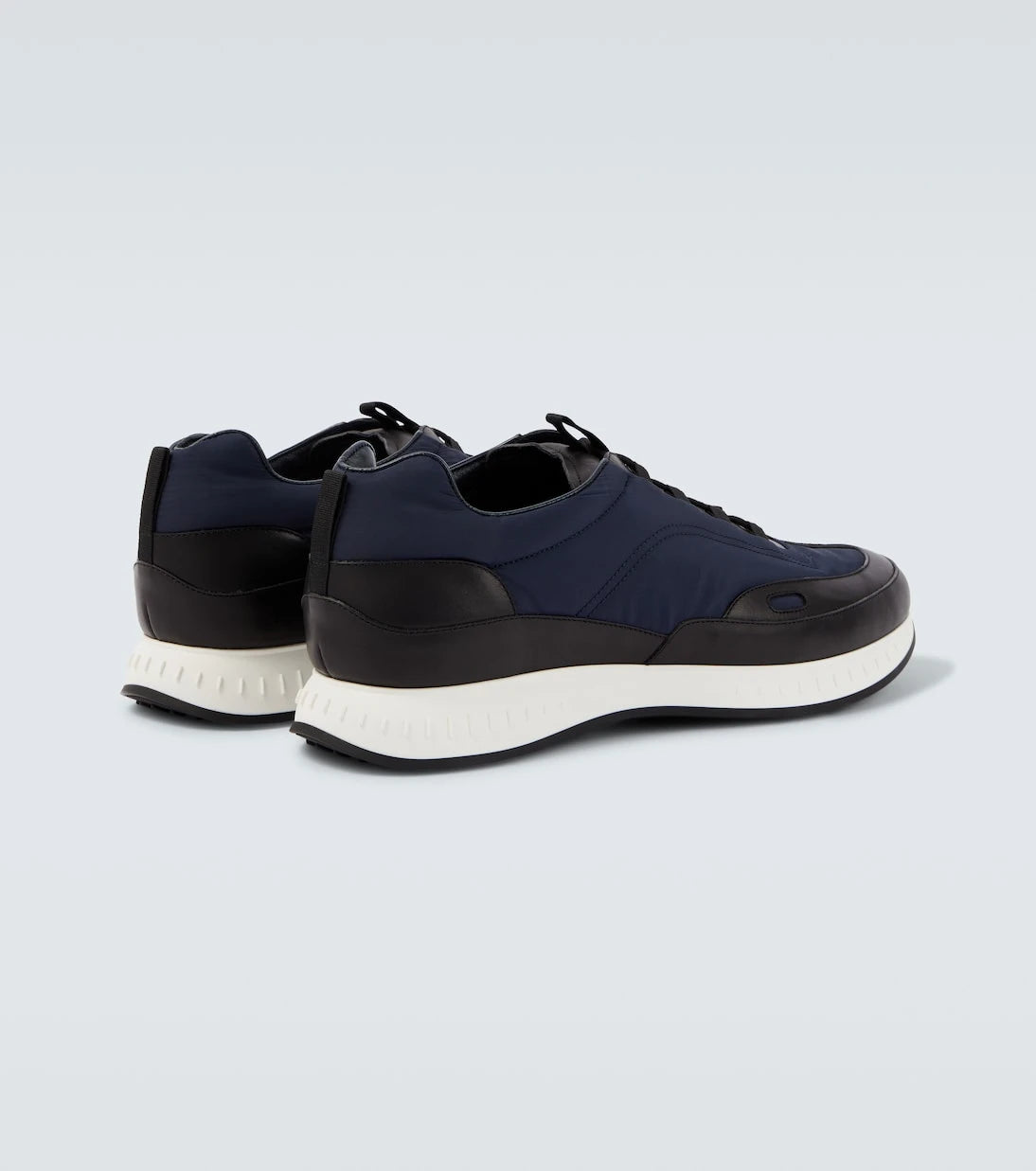 John Lobb - Leather-trimmed slip-on sneakers
