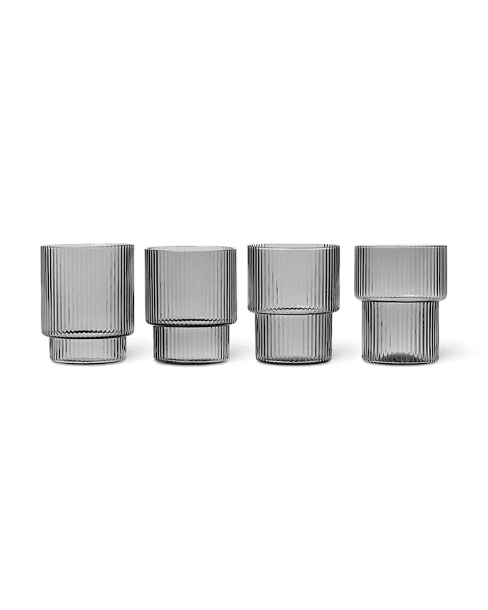 ferm LIVING Ripple 200 ml Bardak Seti (4 Parça)