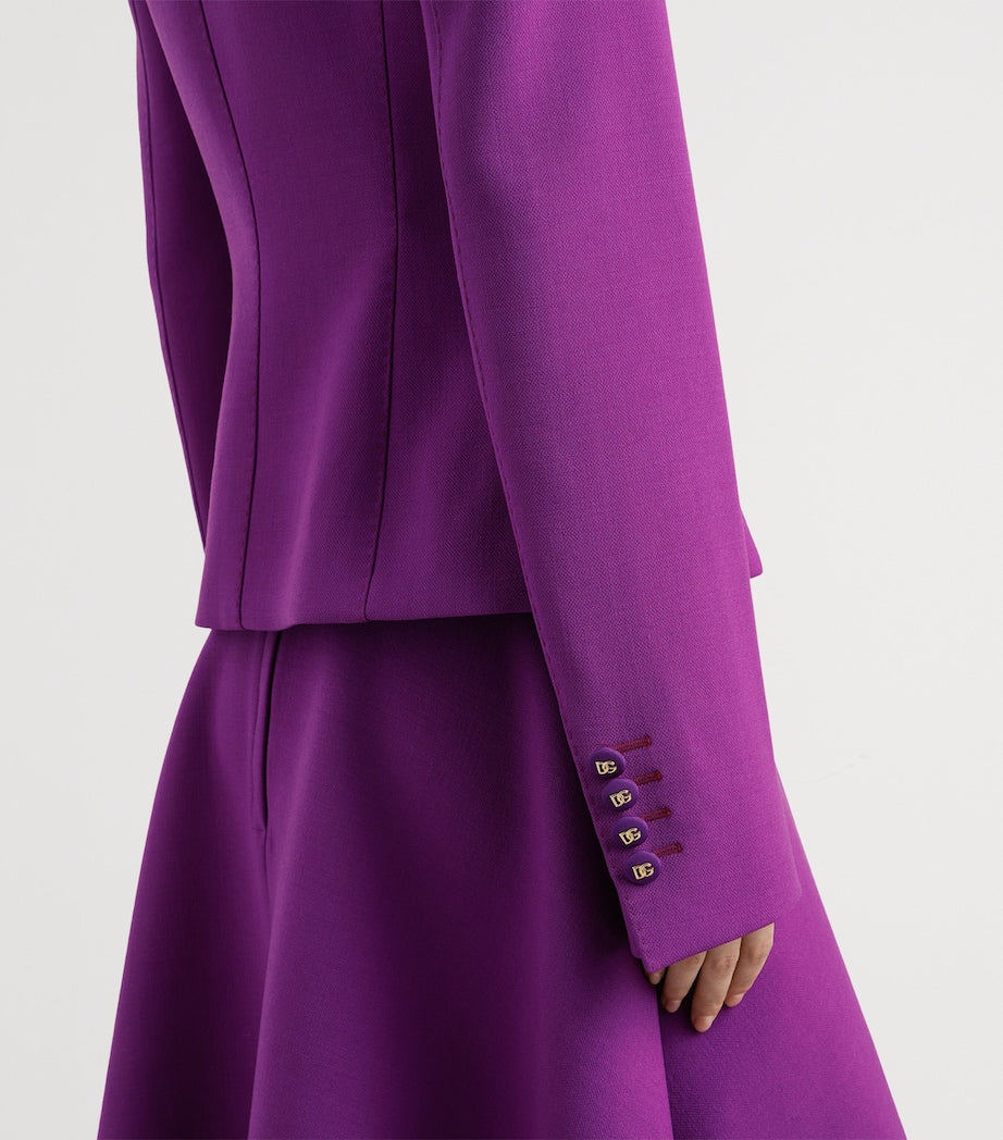 Dolce & Gabbana Multi Virgin Wool Double Crêpe Blazer