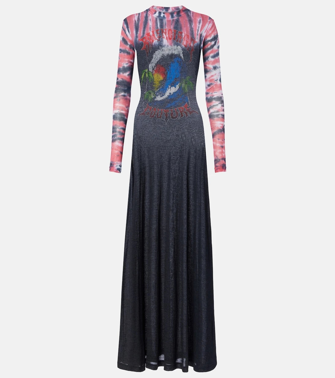 Balenciaga - Printed tie-dye cotton-blend jersey maxi dress
