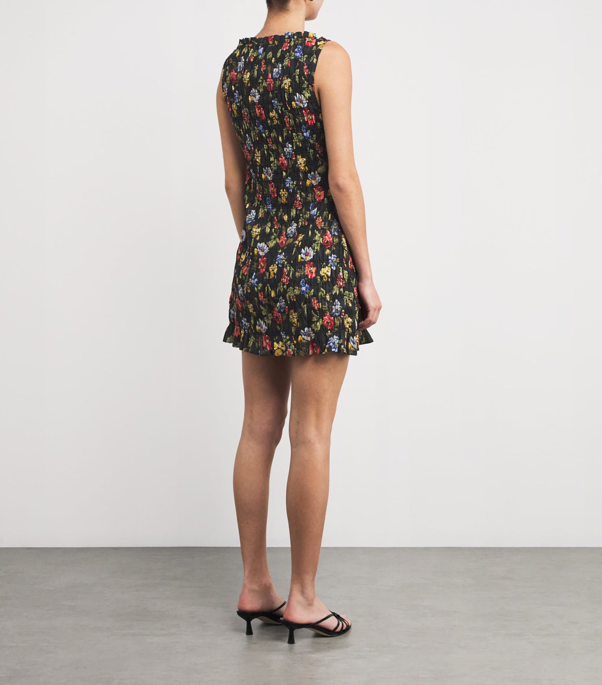 DÔEN Pink Ramie Floral Gianna Mini Dress