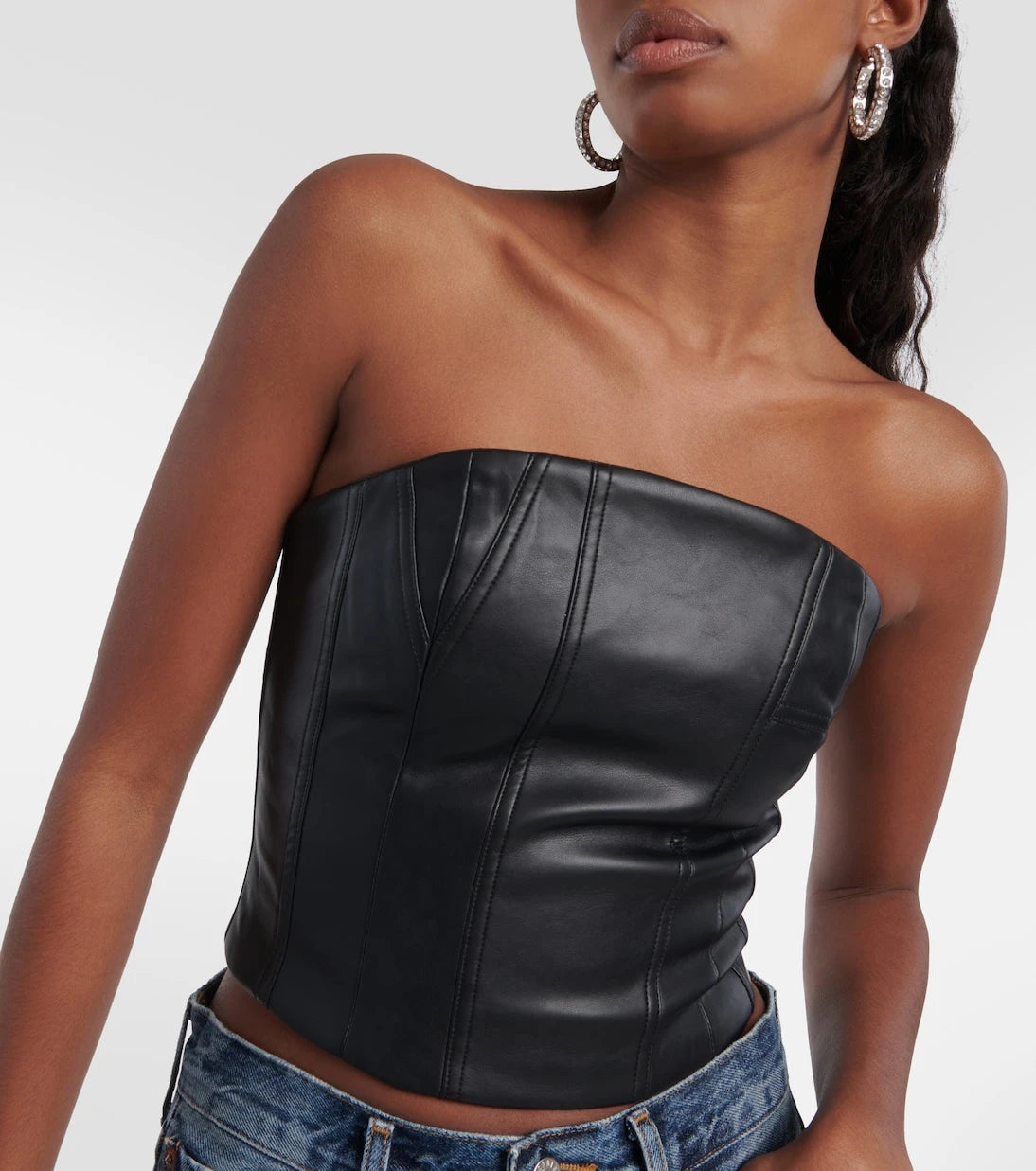 Amiri - Zip-up bustier top