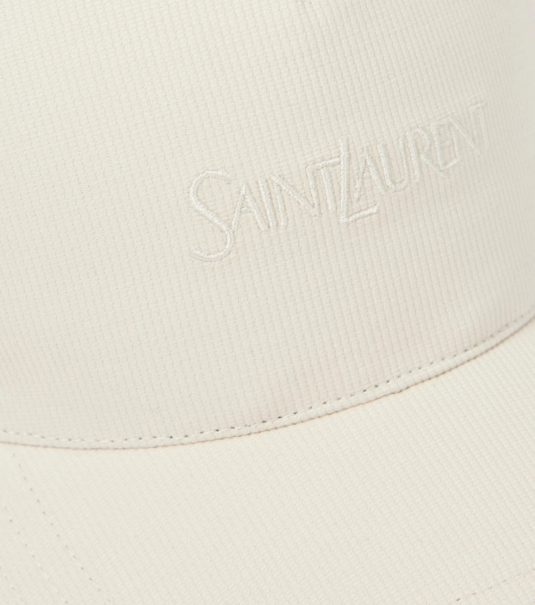 Saint Laurent - قبعة بيسبول من قماش الكوردروي مطرزة بشعار الماركة