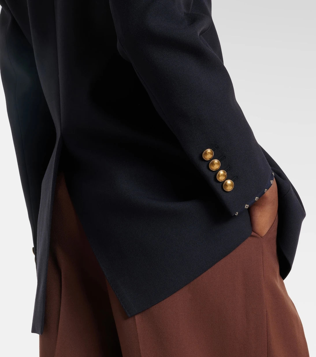 Saint Laurent - Double-breasted wool gabardine blazer