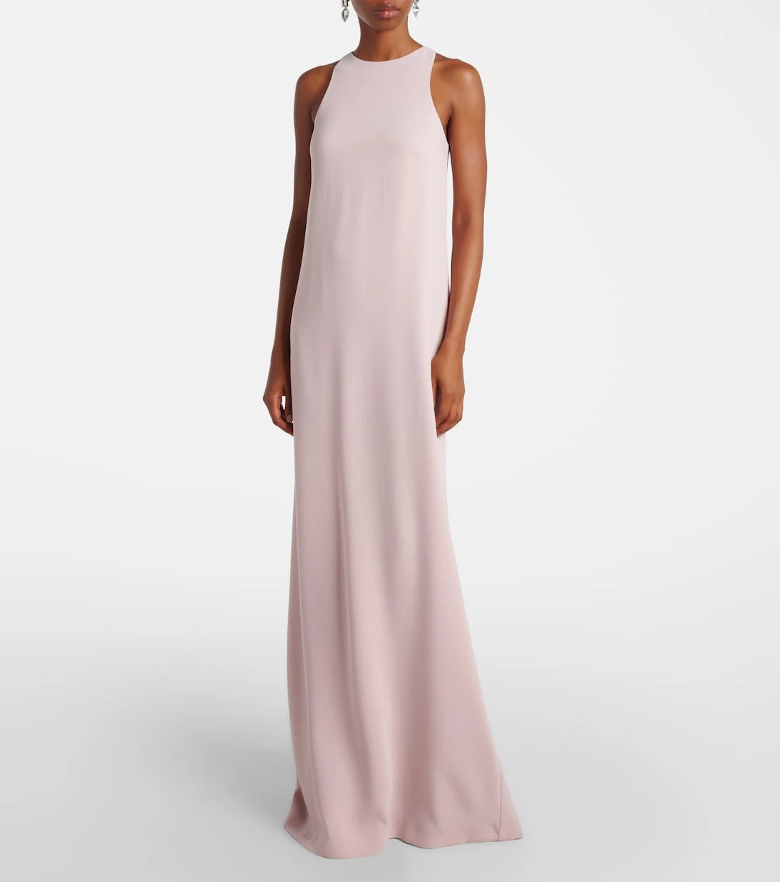 Costarellos - Crystal-embellished caped gown