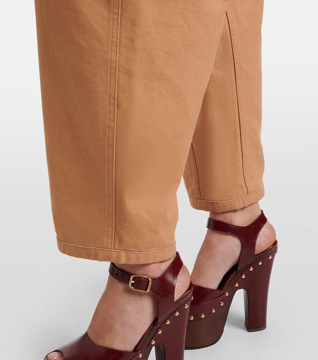 Chloé - Cropped barrel-leg pants