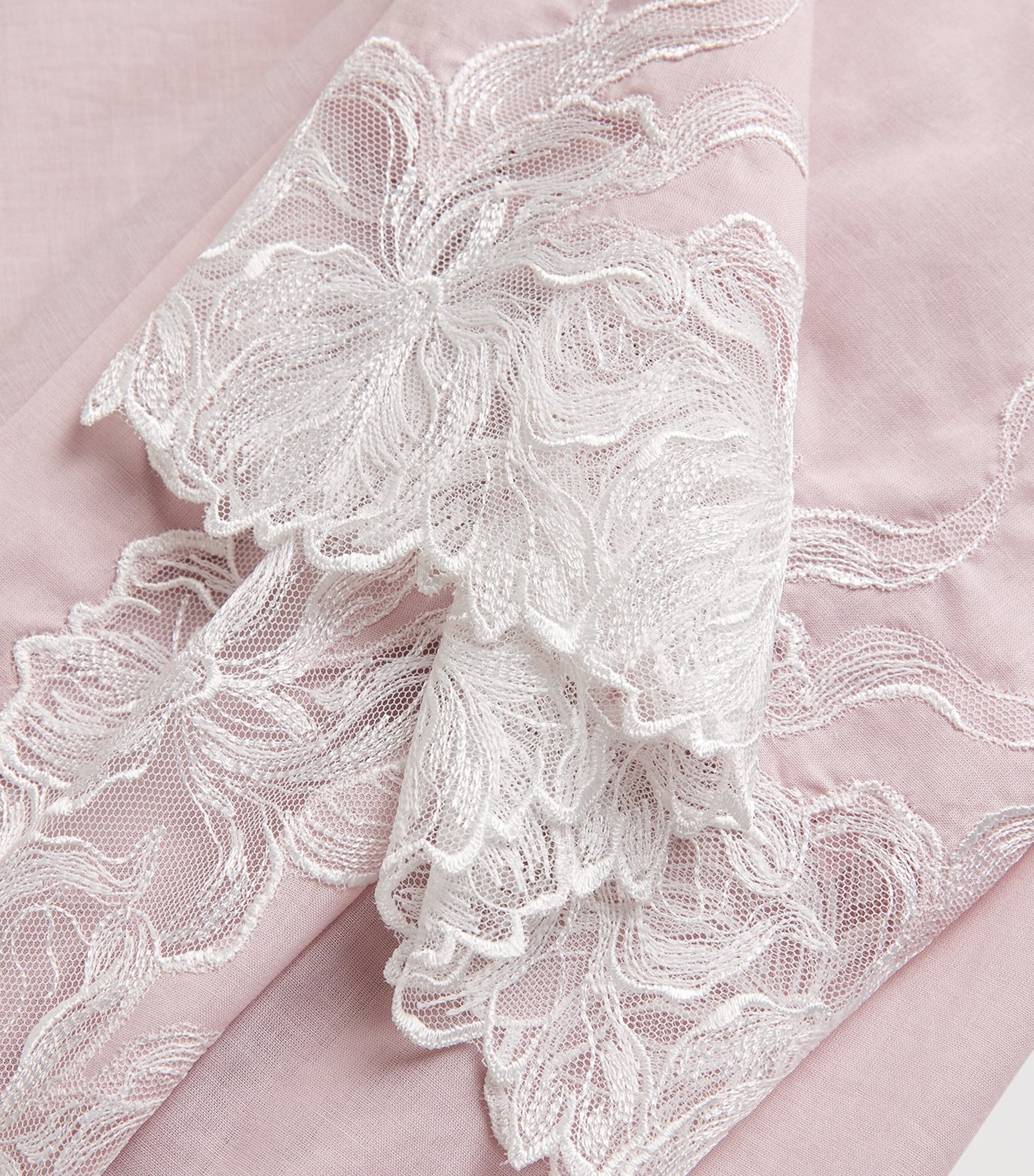 Bocan Cotton Lace-Trim Lilane Robe (XS/S)