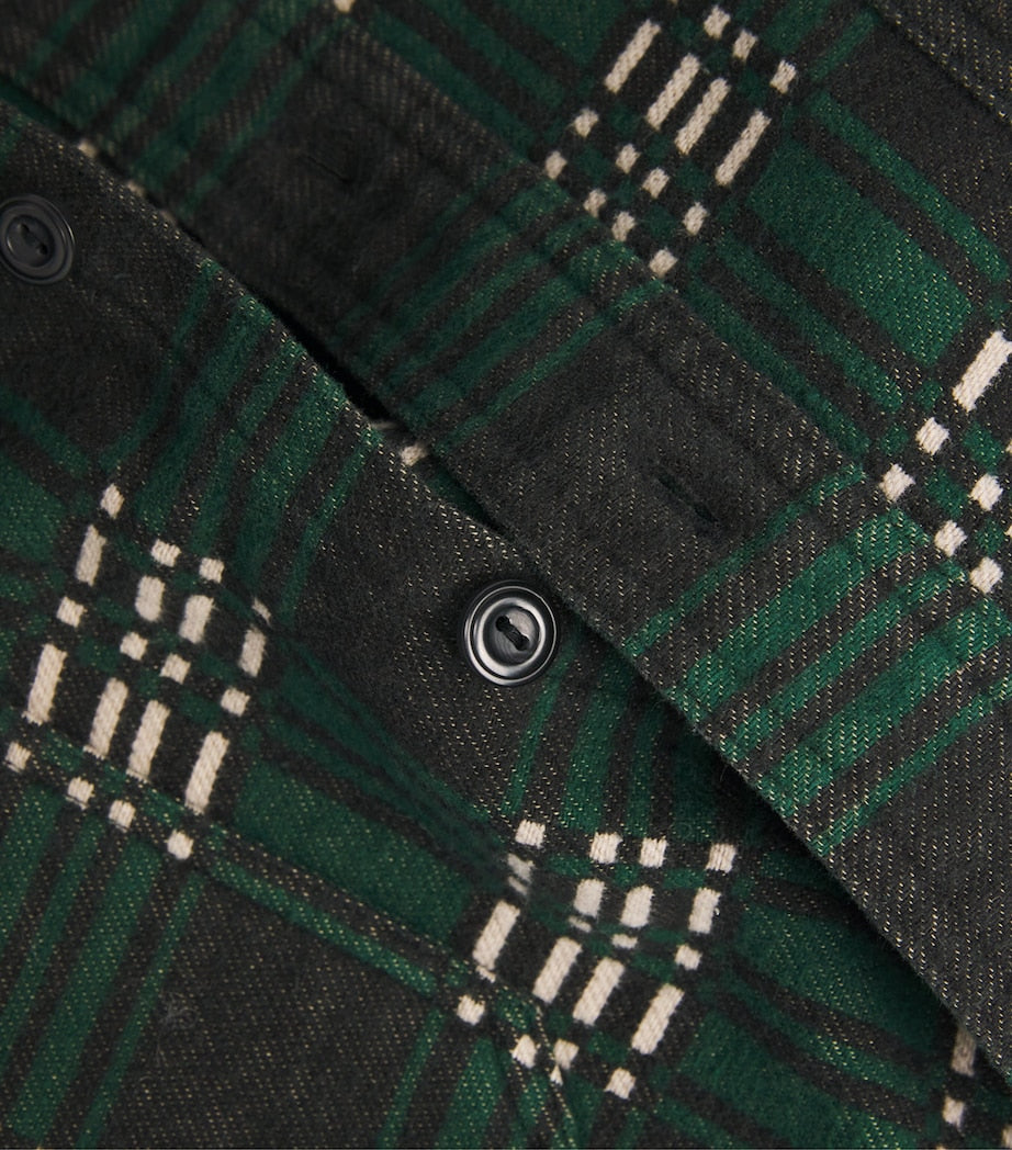 Cotton Check Flannel Overshirt