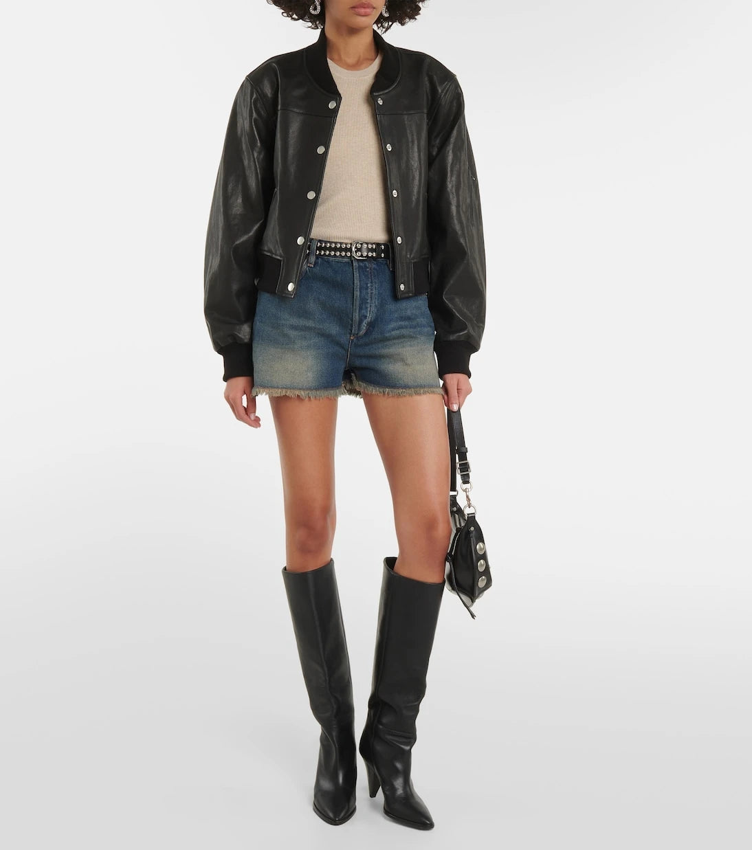 Isabel Marant - Adriel leather bomber jacket