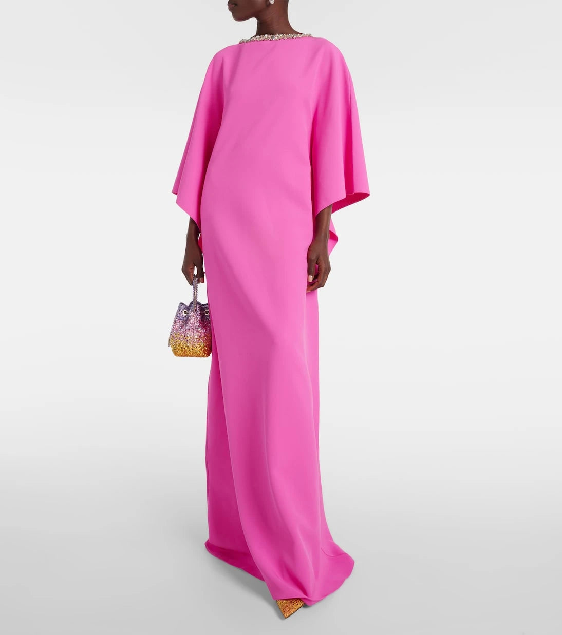Safiyaa - Amarella crystal-embellished crêpe gown