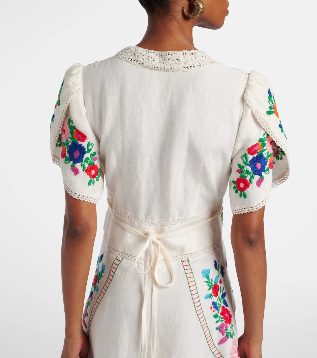 Rixo - Novara embroidered linen-blend maxi dress