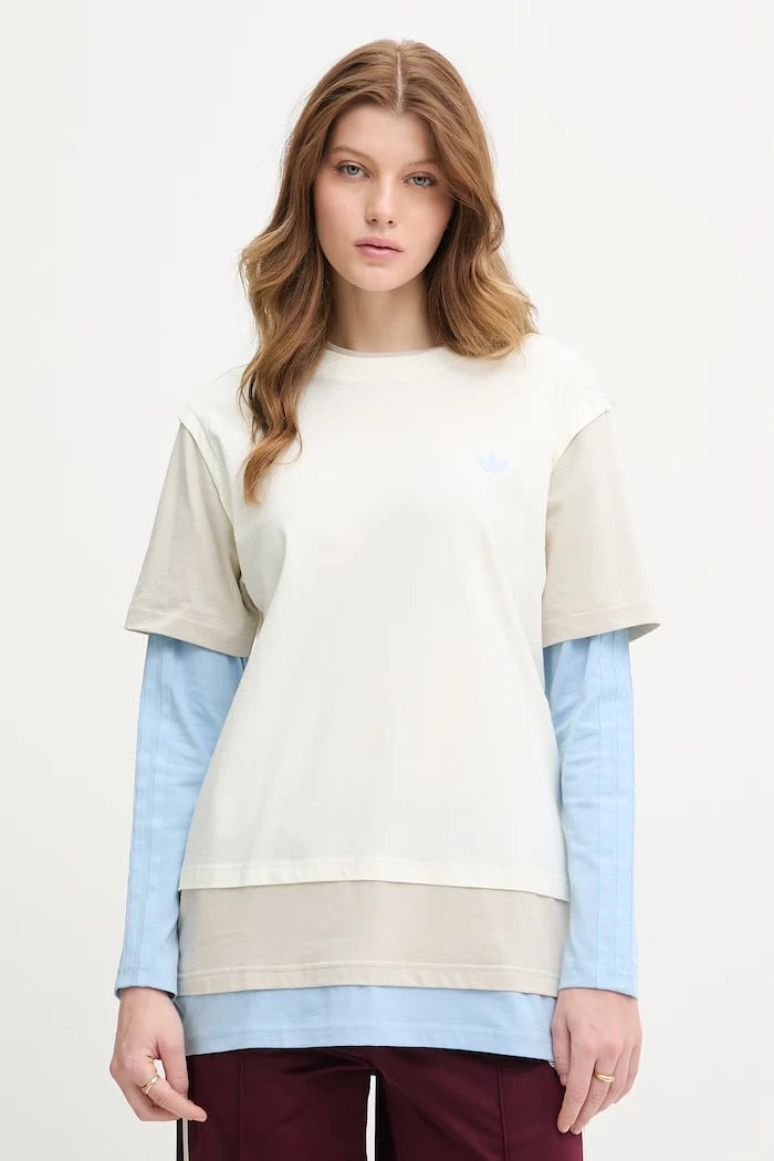 adidas Originals uzun kollu kadın pamuklu bluz