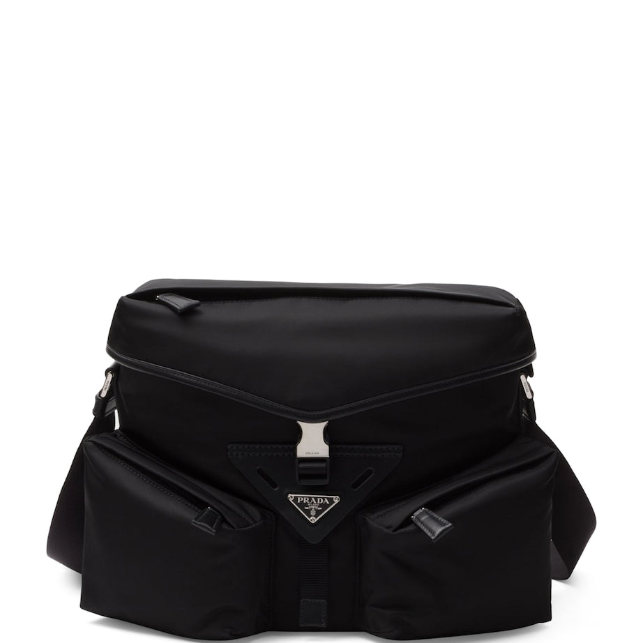 Re-Nylon and Saffiano Leather Shoulder Bag