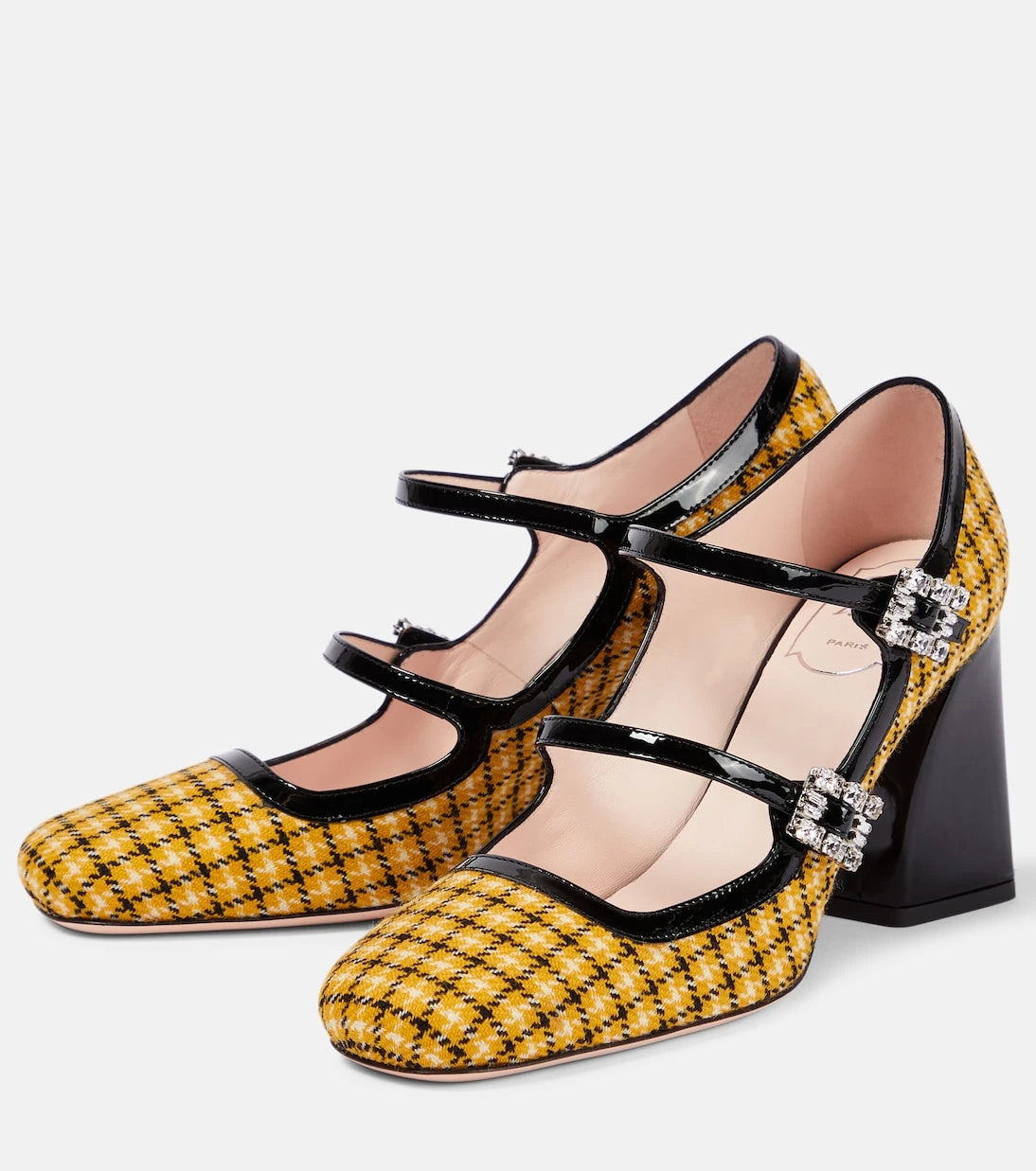 Roger Vivier - Très Vivier Babies tweed checked pumps