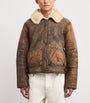 Polo Ralph Lauren Brown Shearling Bomber Jacket
