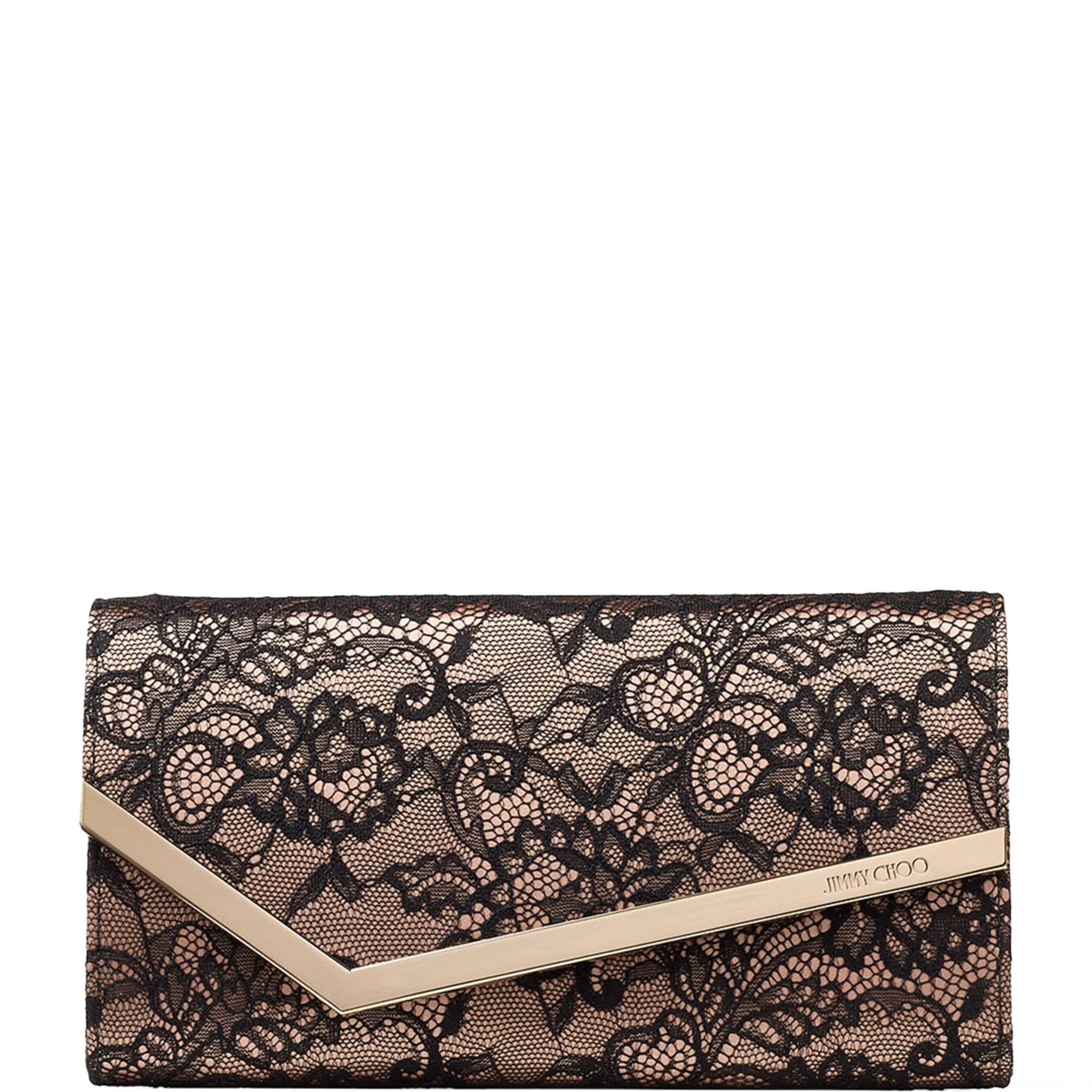 Lace Emmie Clutch Bag BLACK/BALLET PINK/LI