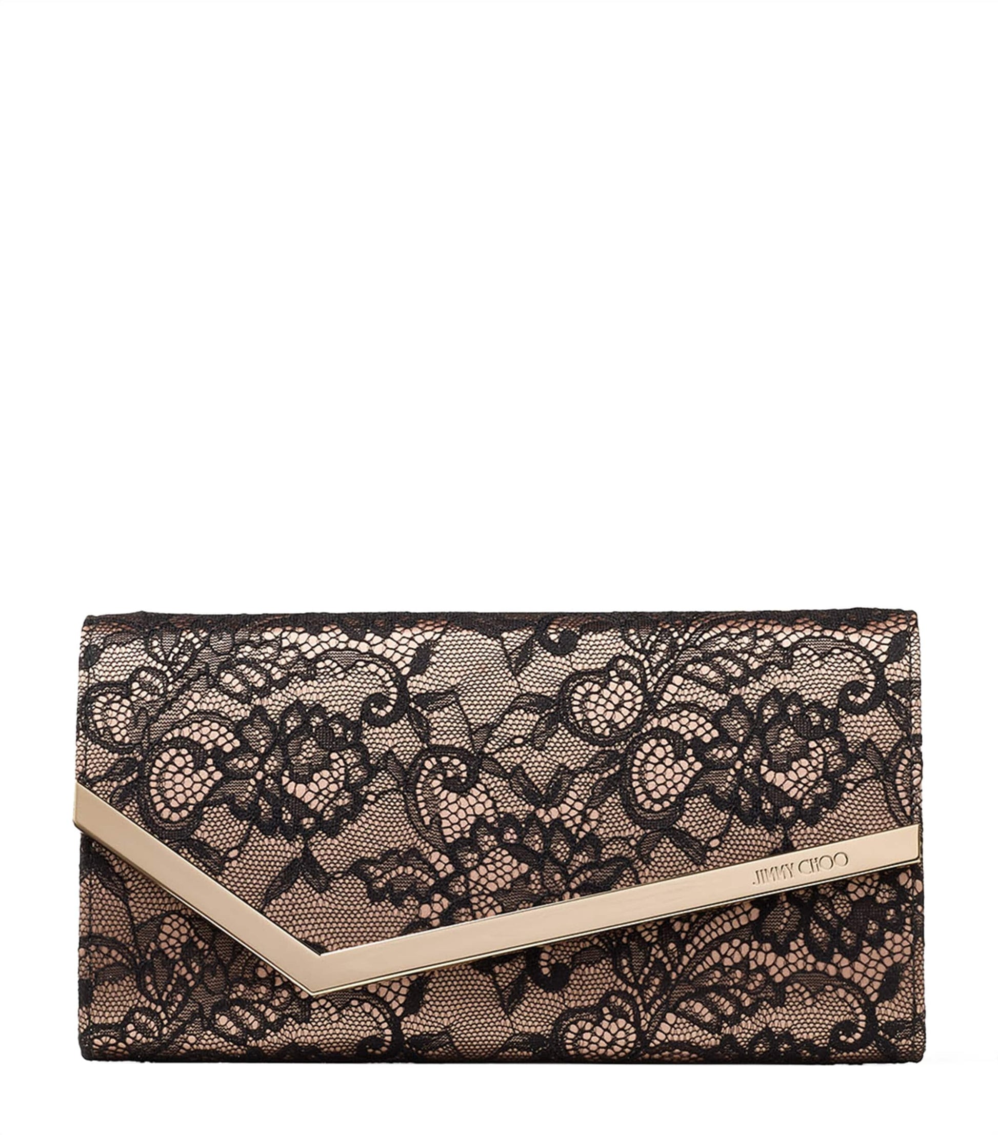 Lace Emmie Clutch Bag BLACK/BALLET PINK/LI