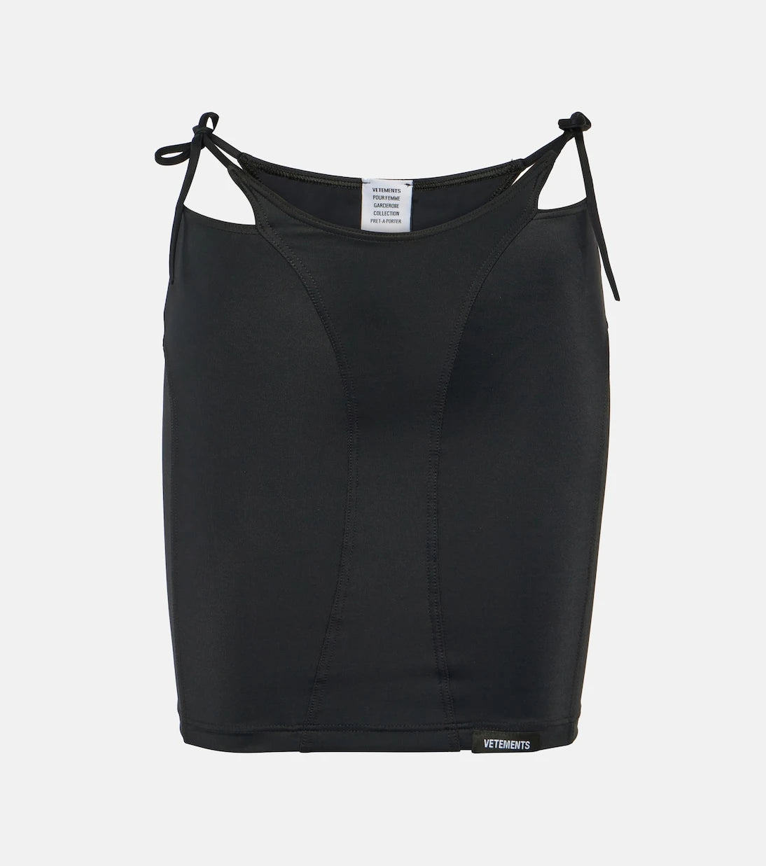 Vetements - Deconstructed jersey miniskirt