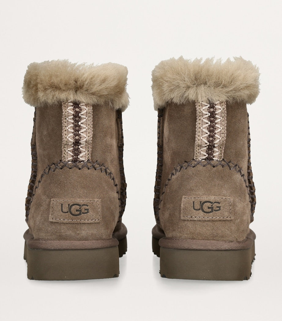 UGG Brown Suede Classic Mini Alpine Boots
