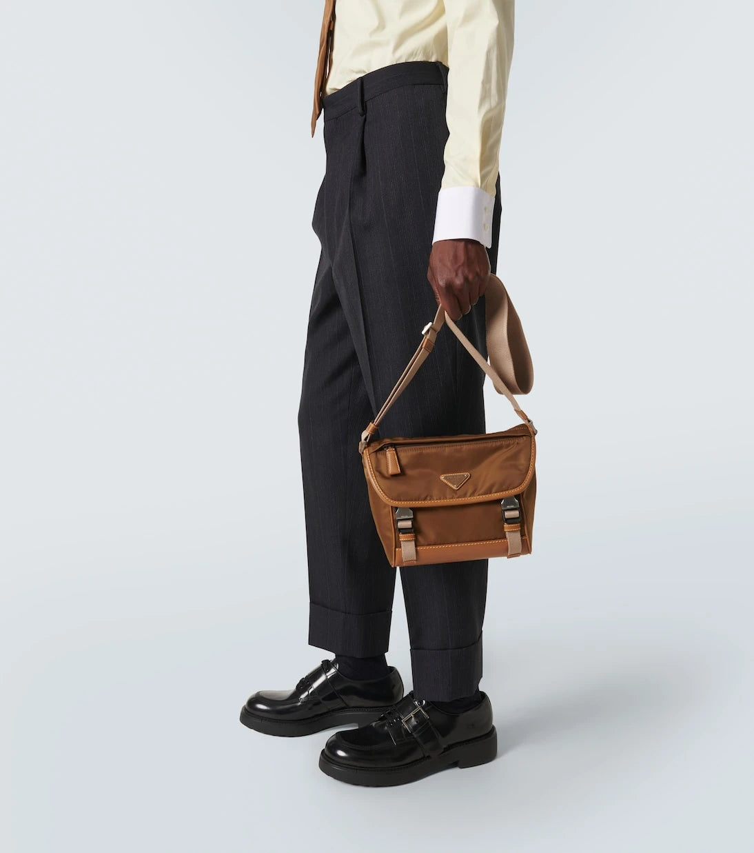Prada - Re-Nylon leather-trimmed shoulder bag