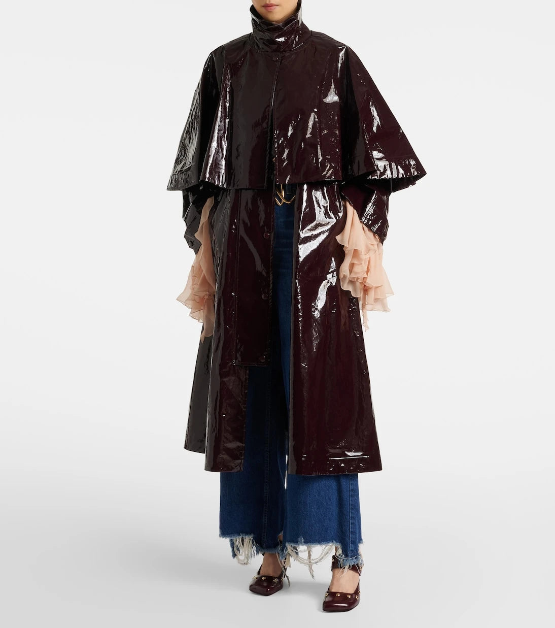 Chloé - Caped coated cotton coat