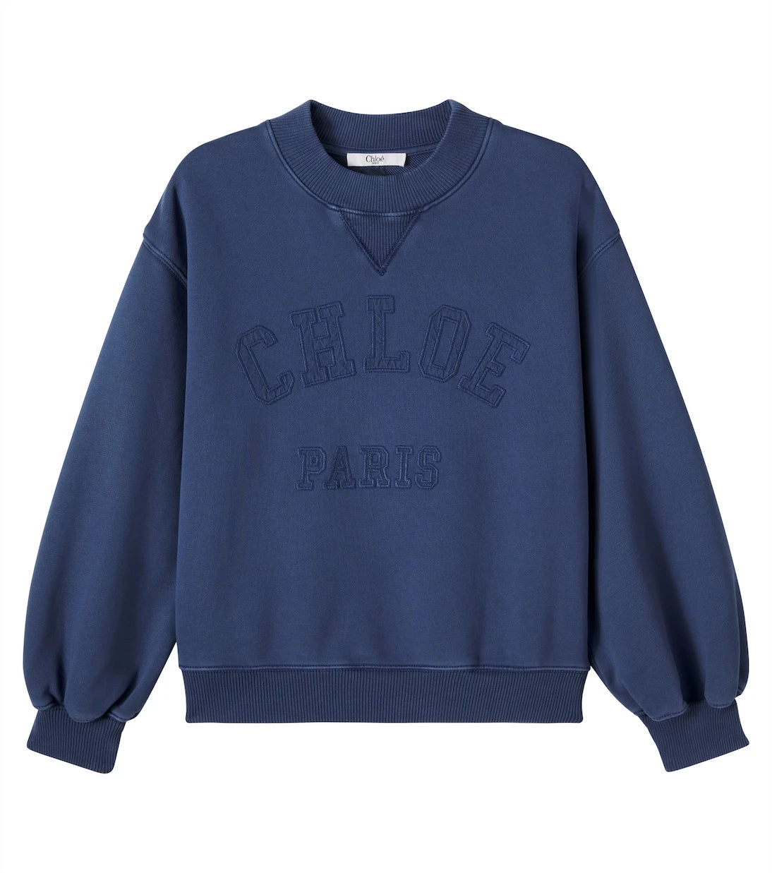 Chloé Kids - سويت شيرت من القطن الفليس بشعار الماركة