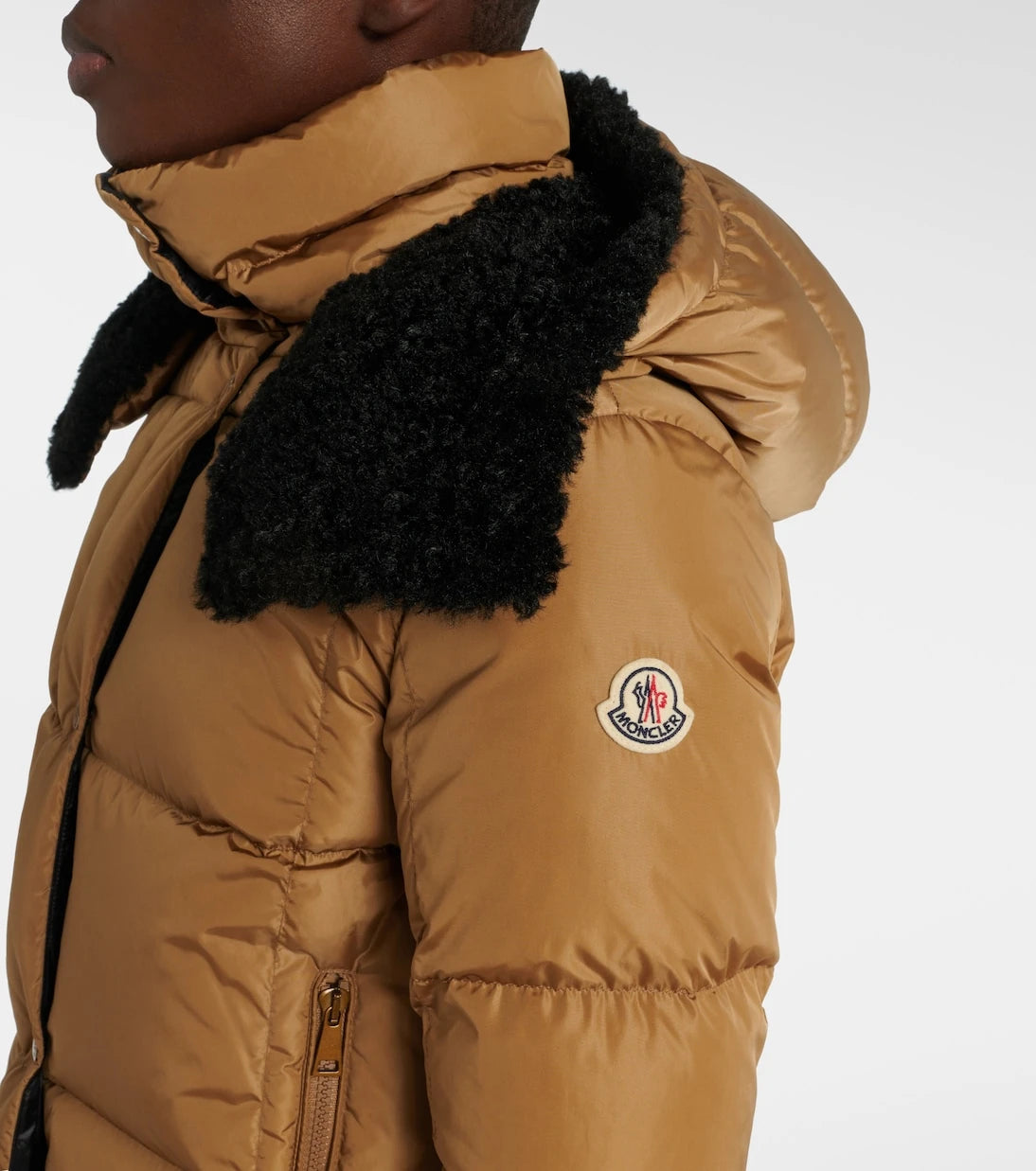 Moncler - Castelnou teddy-trimmed down jacket