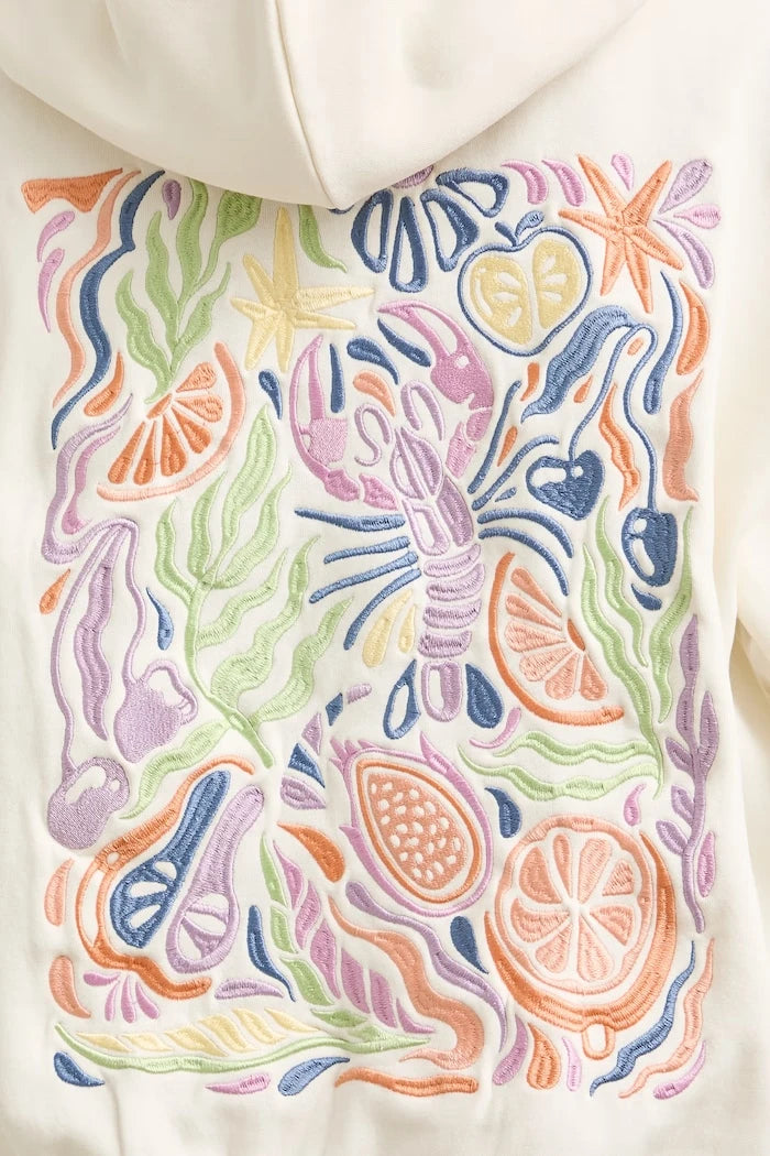 Medicine fermuarlı, kapüşonlu, pamuklu kadın sweatshirt