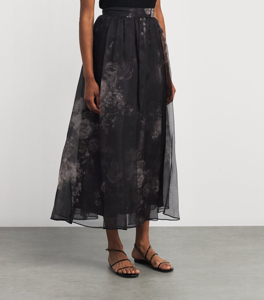 Zimmermann Silk Floral Hypnotic Maxi Skirt