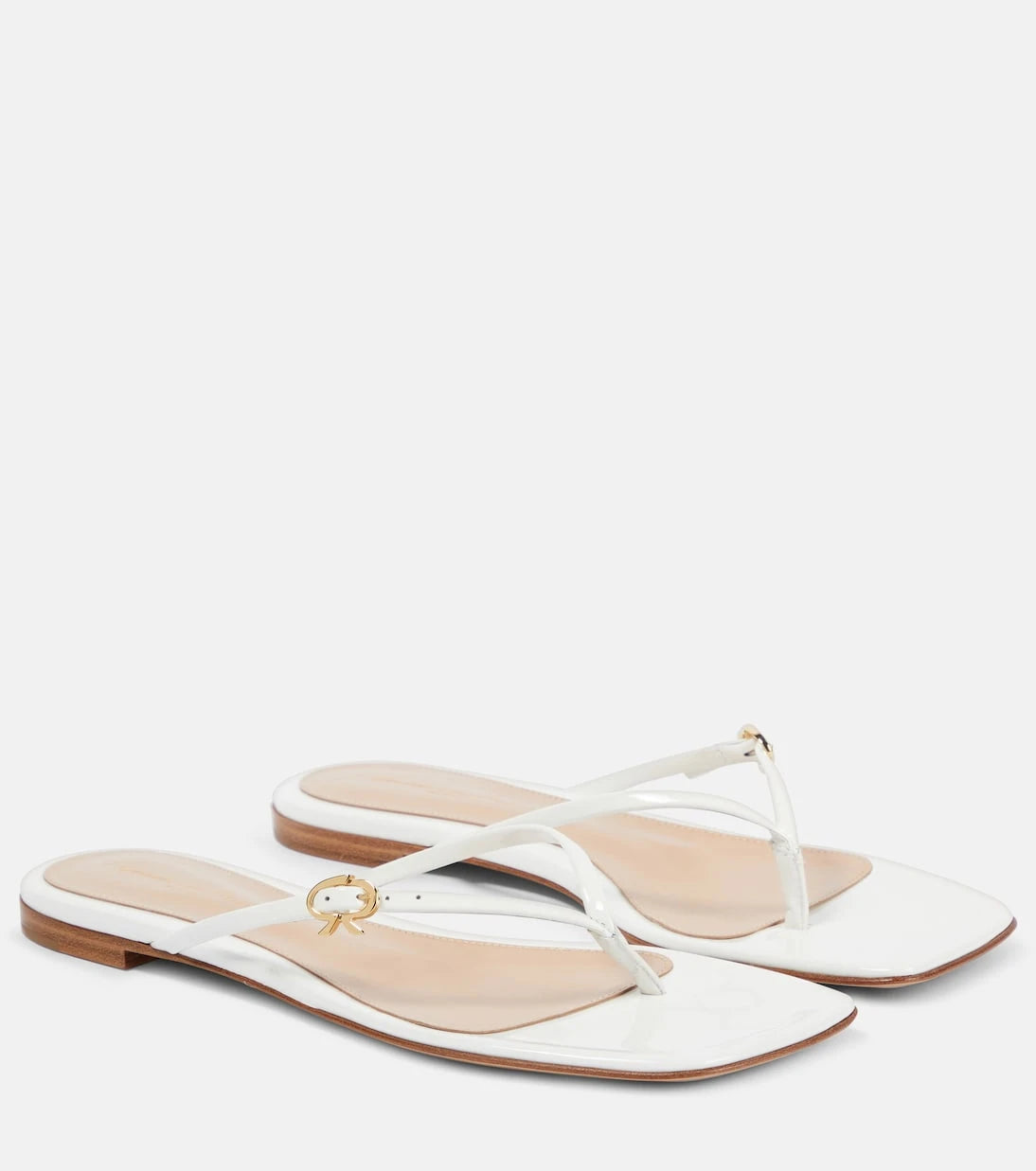 Gianvito Rossi - Patent leather thong sandals