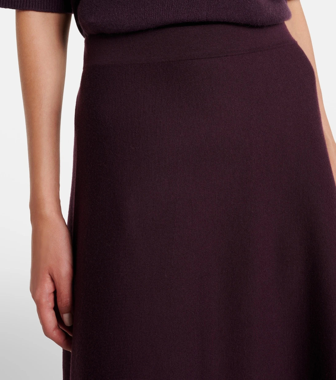 Jardin des Orangers - Virgin wool midi skirt