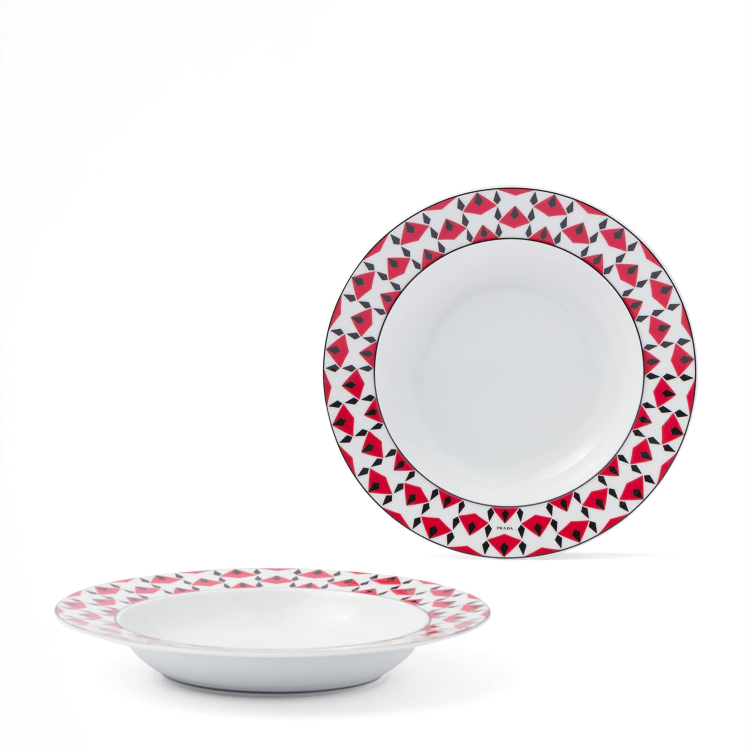 Set of 2 Porcelain Vienna Soup Plates (22cm)