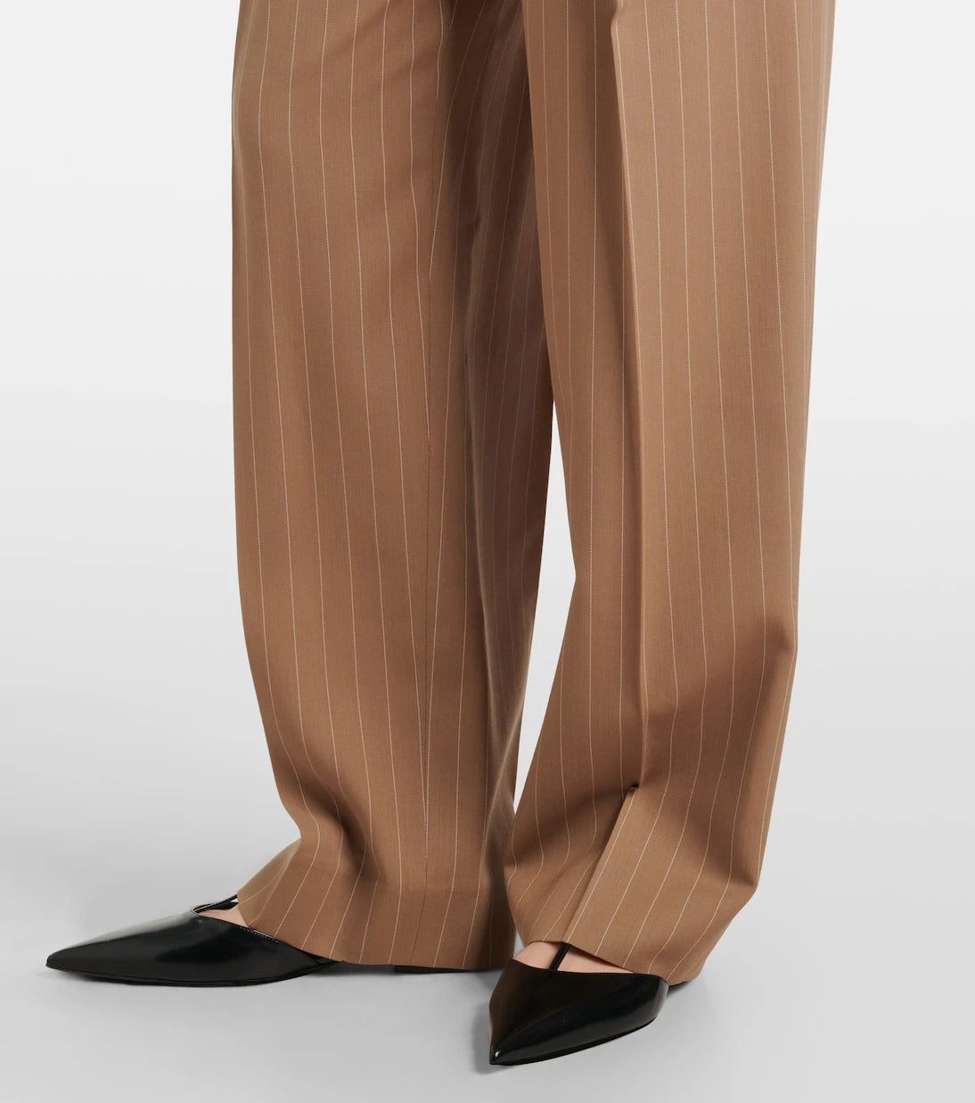 Victoria Beckham - Pinstripe virgin wool wide-leg pants