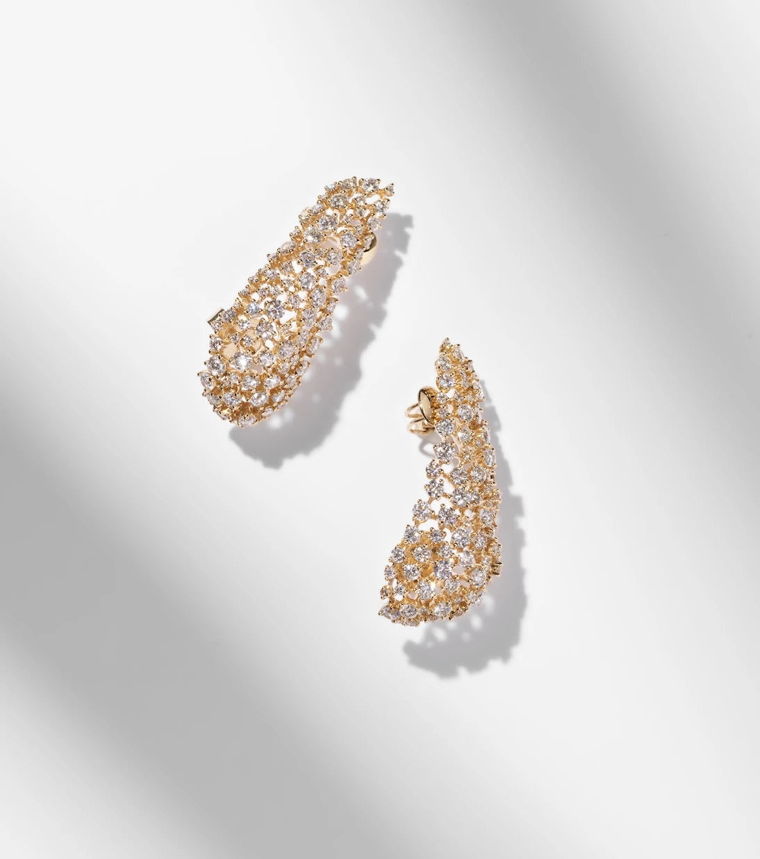 Ananya - Scatter 18kt gold earrings with diamonds
