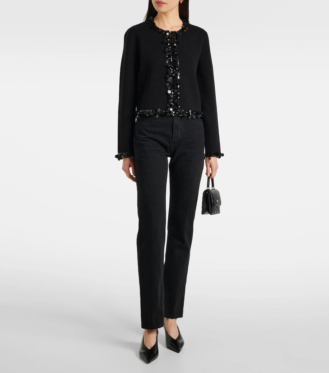 Tory Burch - Kendra sequined wool and cashmere cardigan