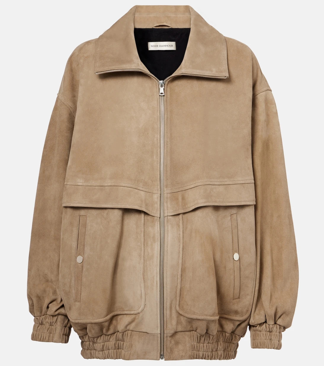 Nour Hammour - Beck suede bomber jacket
