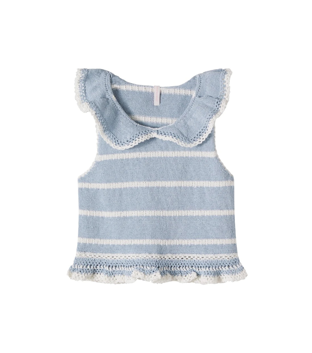 Zimmermann Kids - Striped knitted cotton-blend top
