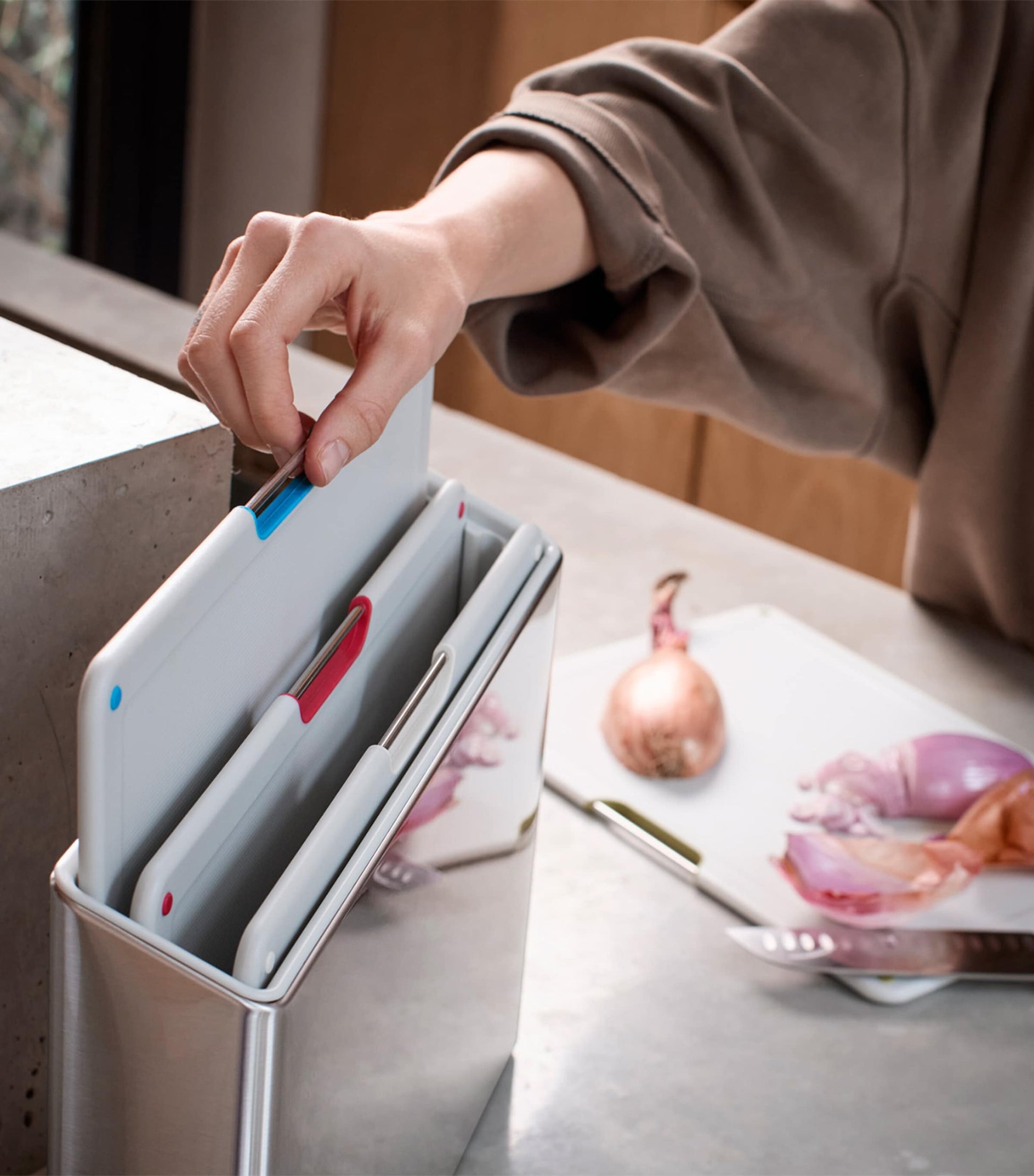 Folio Steel 4-Piece Chopping Board Set