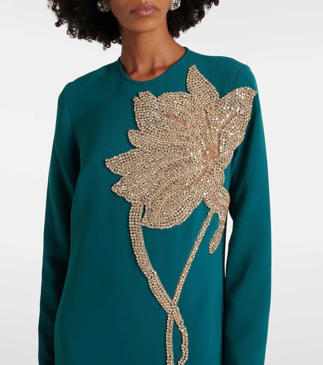 Costarellos - Elea embellished crêpe gown
